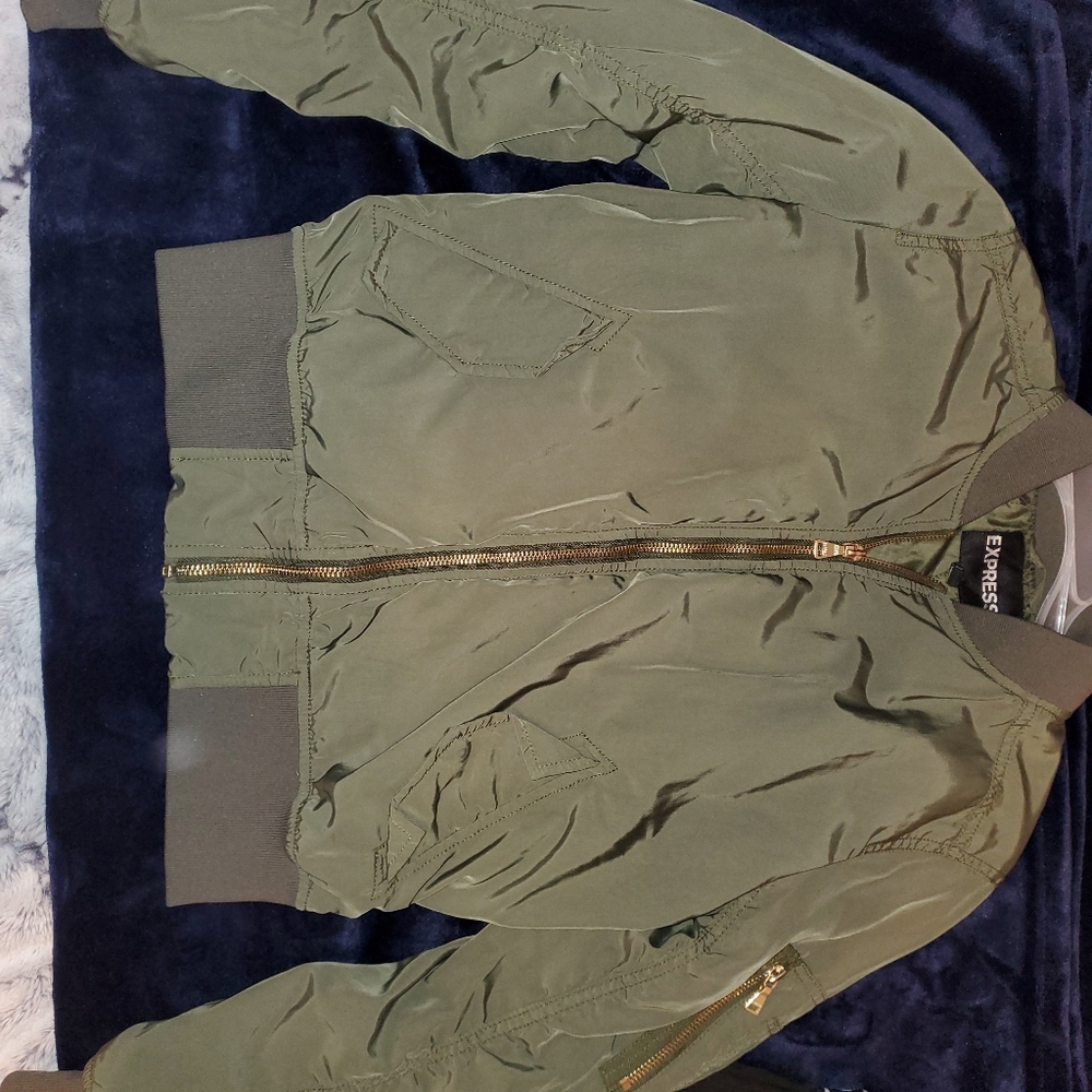 Green bomber jacket